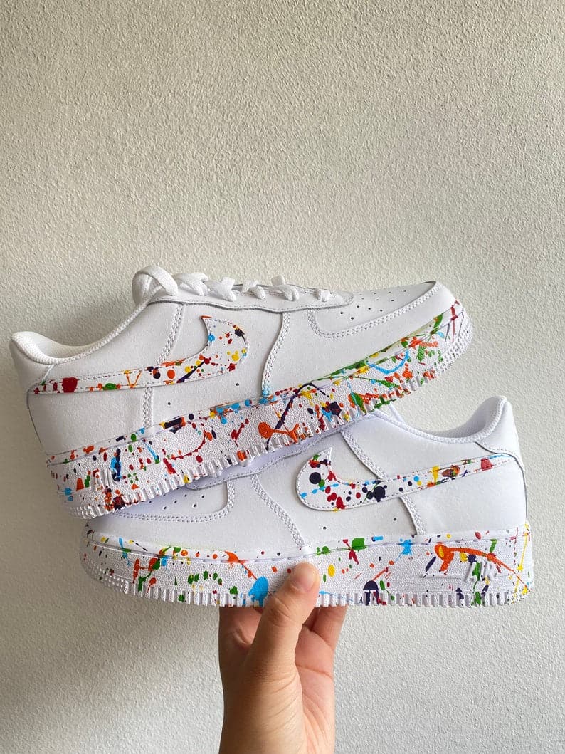 Custom Air Force 1 rainbow Splatter