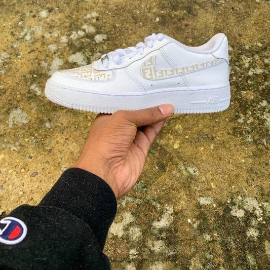 Custom Air Force 1 Cream Fendi