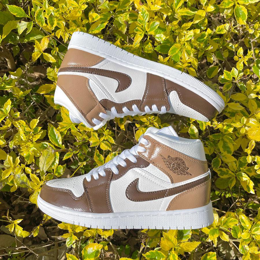custom air jordan 1 mocha brown