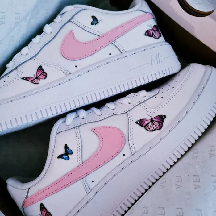 Pink Butterfly Nike Air Force 1