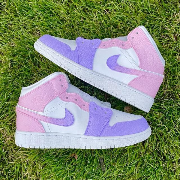 Custom Air Jordan 1 Lilac Baby Pink Omrbe Colorblock 💜💕🌸 – insdrip