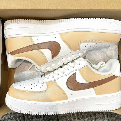 Custom Air Force 1 X Brown & Beige