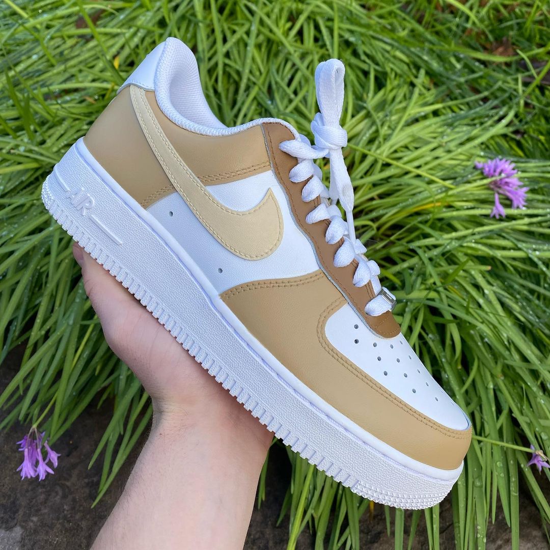 Custom Air Force 1 Simple clean brown