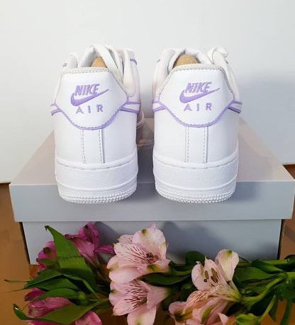 Purple Outlines Design Custom Nike Air Force 1