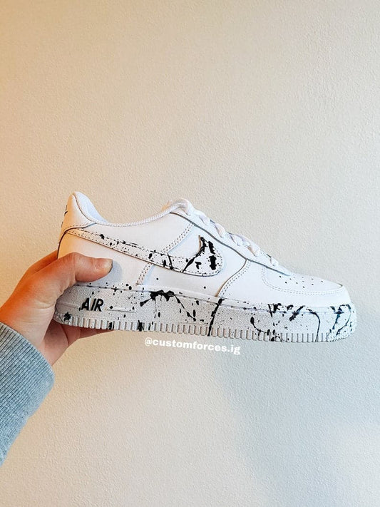 Custom Air Force 1 black Splatter