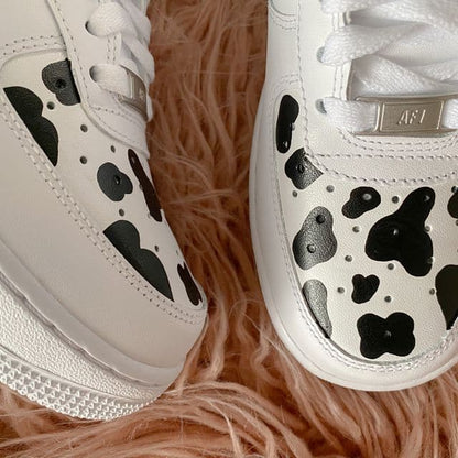 Cow print Air Force 1s