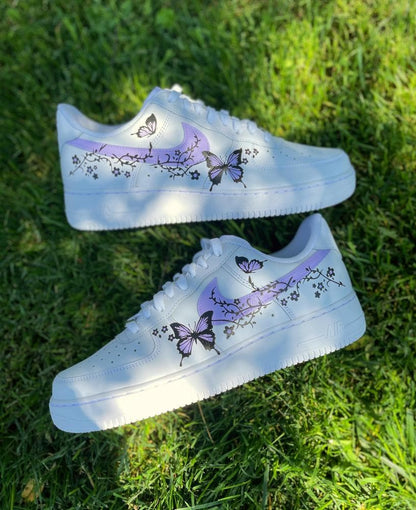 Custom Air Force 1 Purple Butterfly Dreamland
