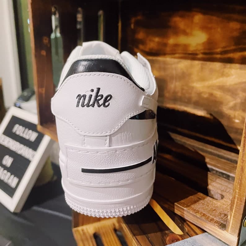 Black Custom Nike Air Force 1 Shadow (AF1s) â insdrip